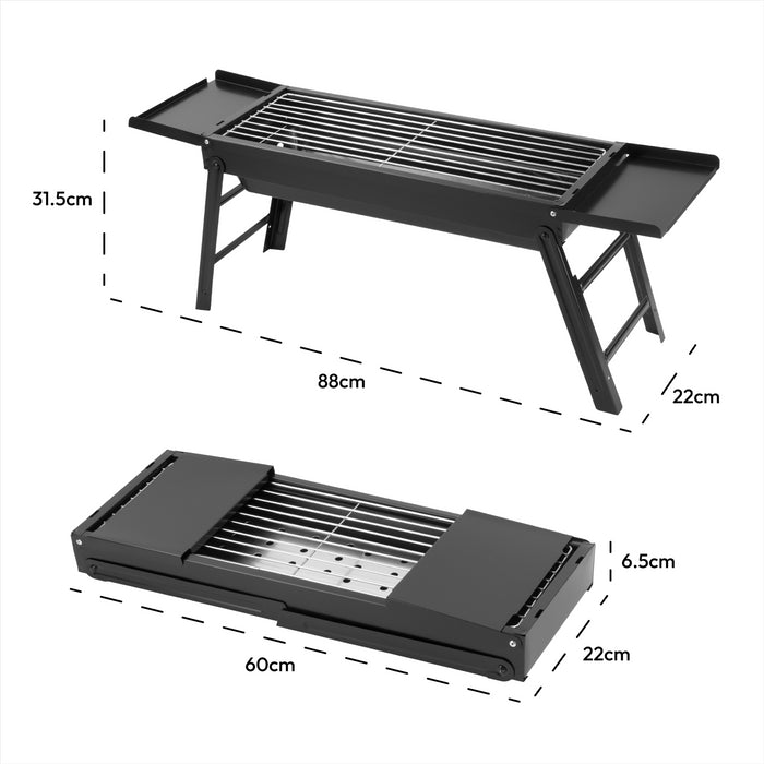 KCT Foldable BBQ With Side Shelves