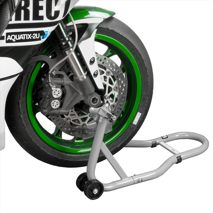 KCT Motorcycle Front & Rear Paddock Stand + Tyre Warmer Covers Combo