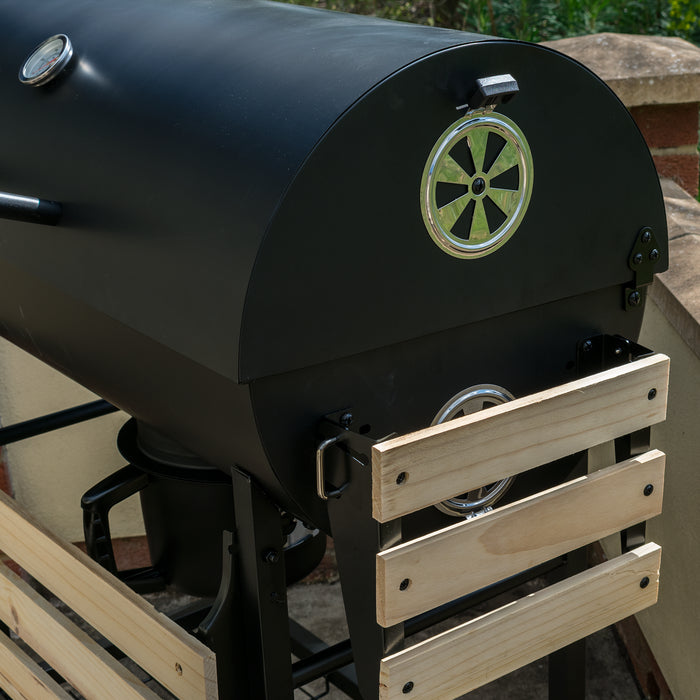 KCT Classic Barrel BBQ Grill & Smoker