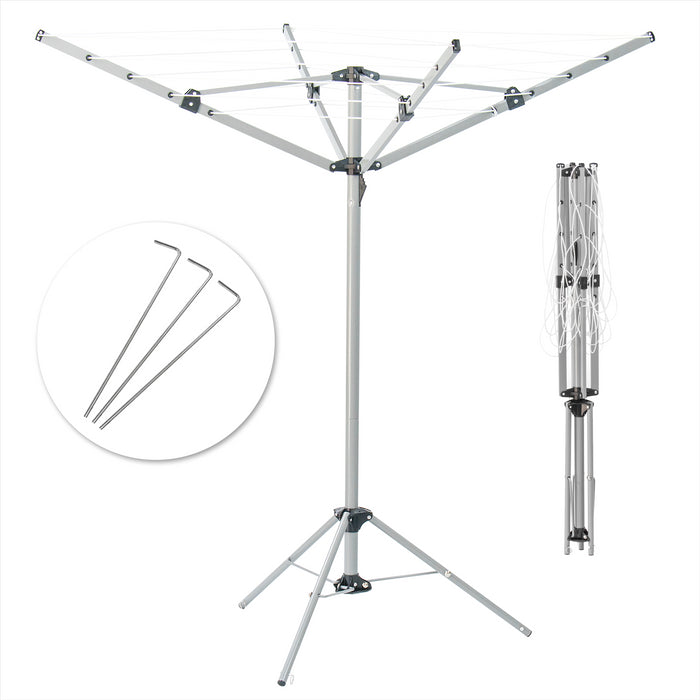 KCT 4 Arm Portable Rotary Airer Washing Line