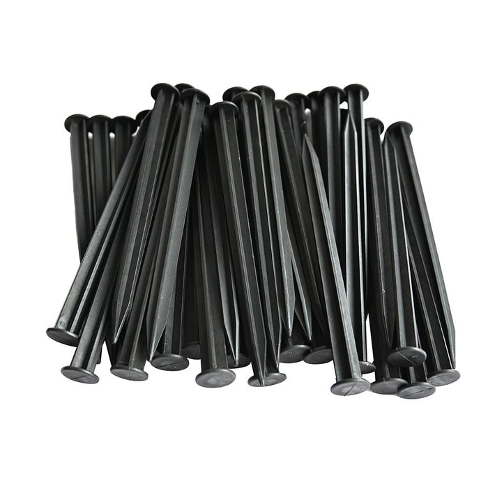 10-50 Metre Black Flexible Plastic Lawn Edging Grass Border with Pegs