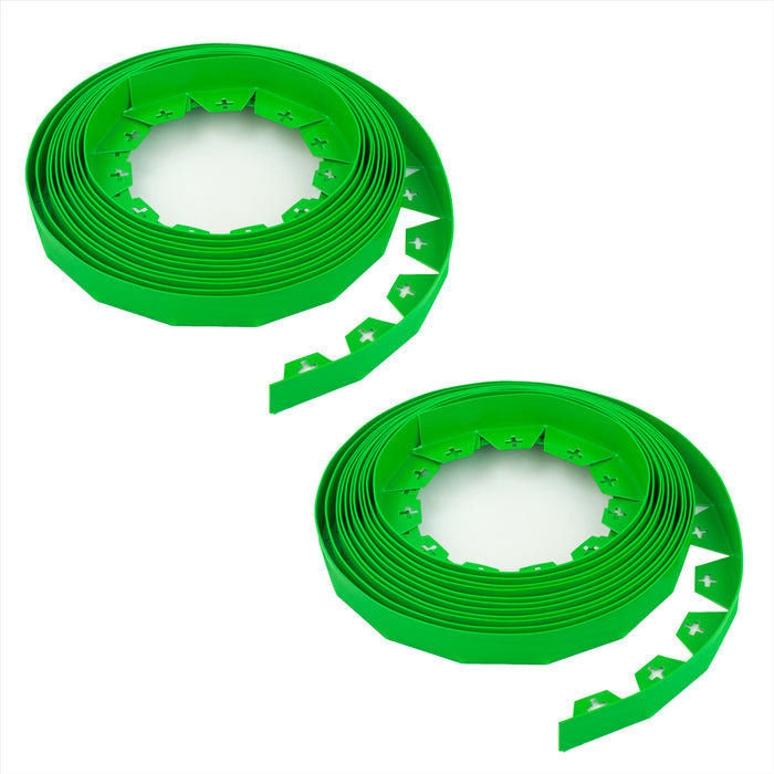 10-50 Metre Green Flexible Plastic Lawn Edging Grass Border with Pegs