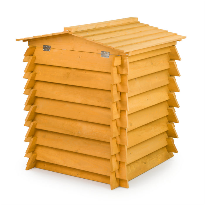 KCT Large Wooden Compost Bin - Beehive Design