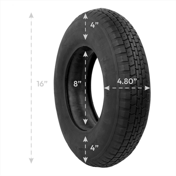 KCT Wheelbarrow Wheel Tyre/Inner Tube Parts (4.80/4.00 - 8) - Fits 16" wheel