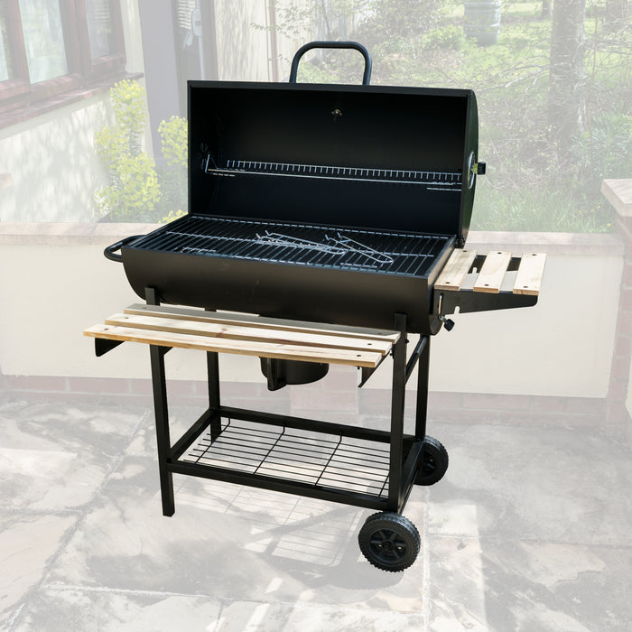 KCT Classic Barrel BBQ Grill & Smoker