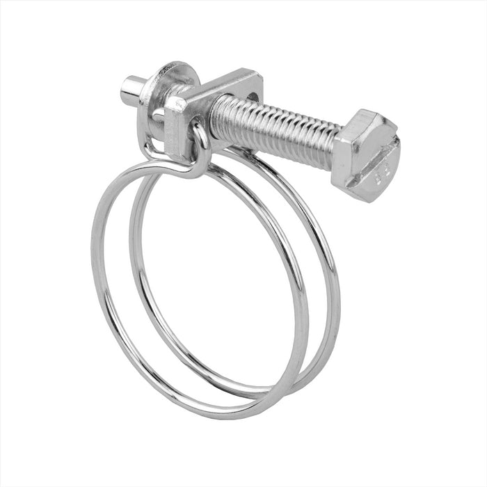 KCT Universal Double Wire Hose Clips Pipe Screw Clamps for All Types of Hose