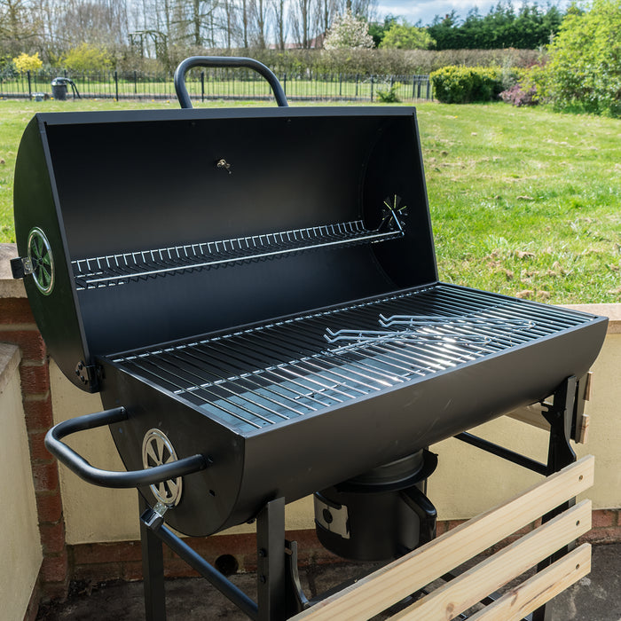 KCT Classic Barrel BBQ Grill & Smoker