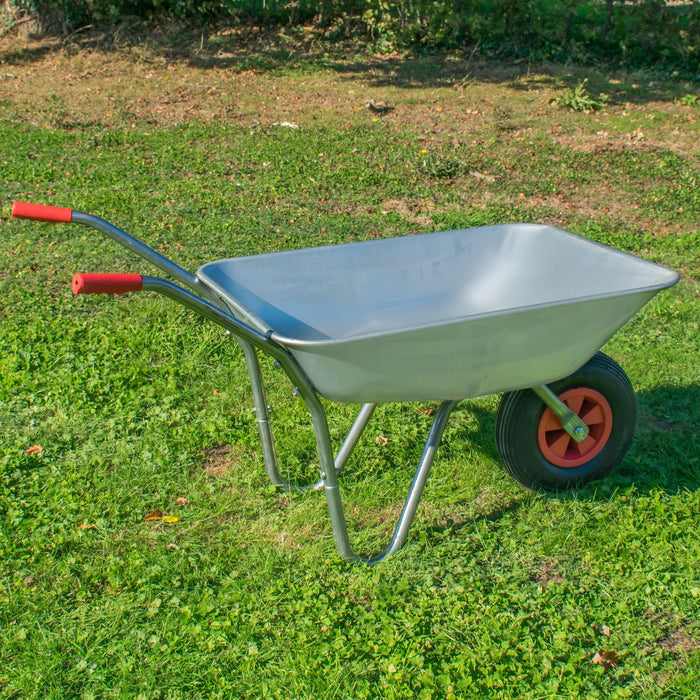 KCT 65 Litre Garden Galvanised Steel Wheelbarrow