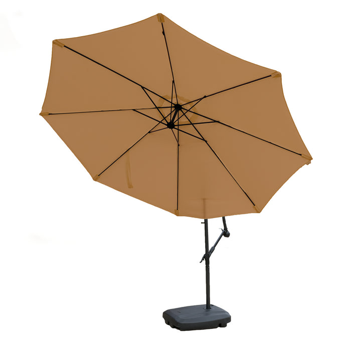 KCT 3m Large Cantilever Garden Parasols with Base and Cover Kit