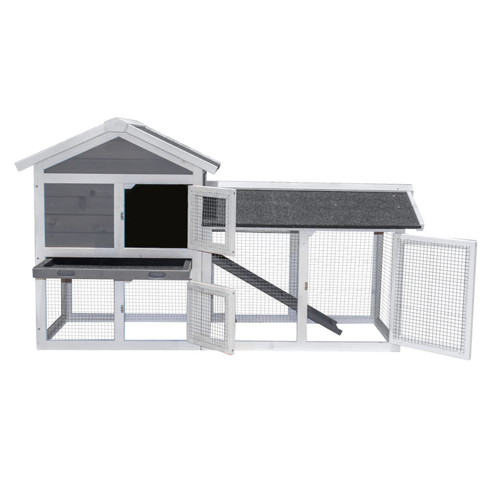 KCT Savona 2 Tier Rabbit Hutch & Run