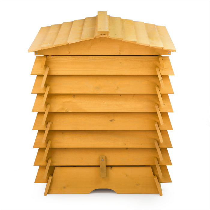 KCT Large Wooden Compost Bin - Beehive Design