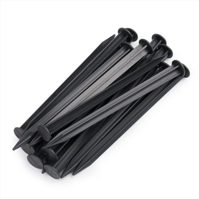 10-50 Metre Black Flexible Plastic Lawn Edging Grass Border with Pegs