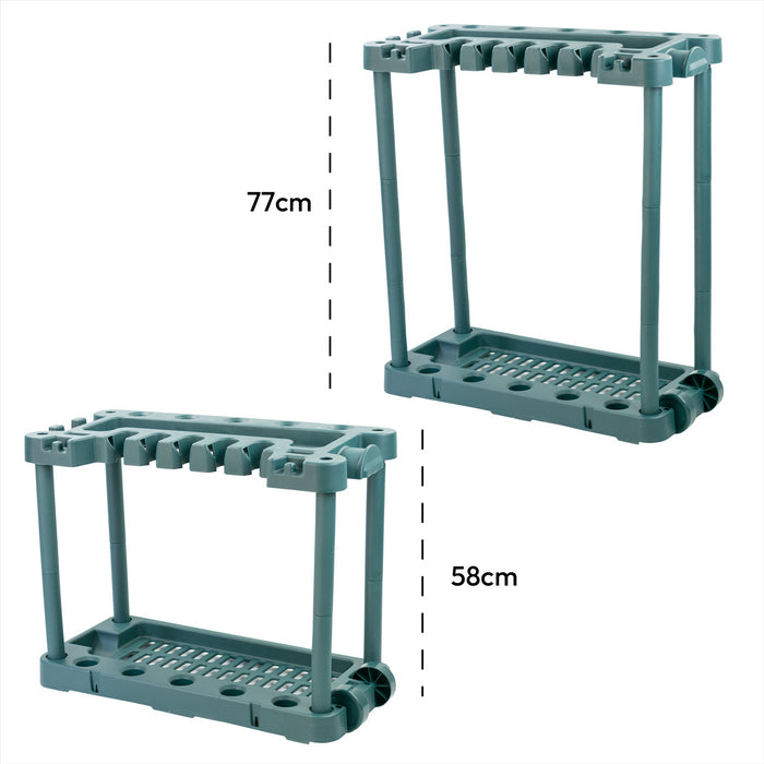 KCT Garden Tool Rack Trolley with Wheels