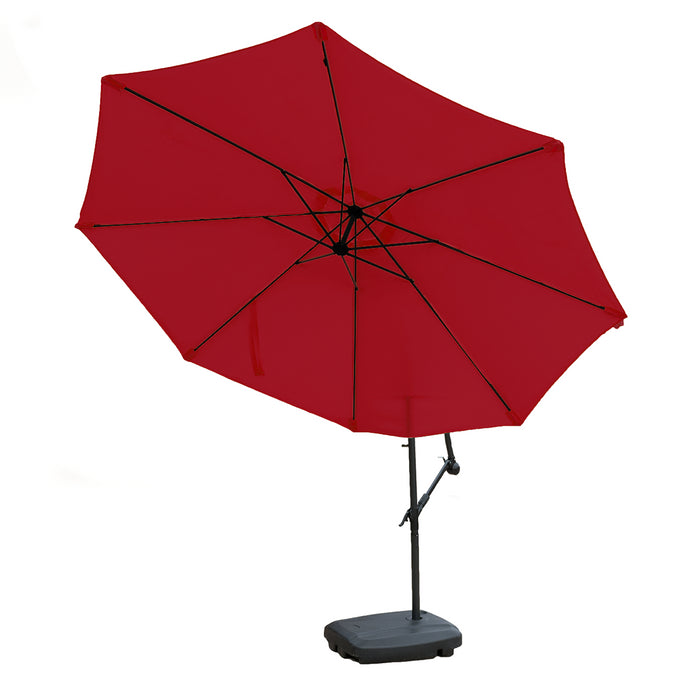 KCT 3m Large Cantilever Garden Parasols with Base