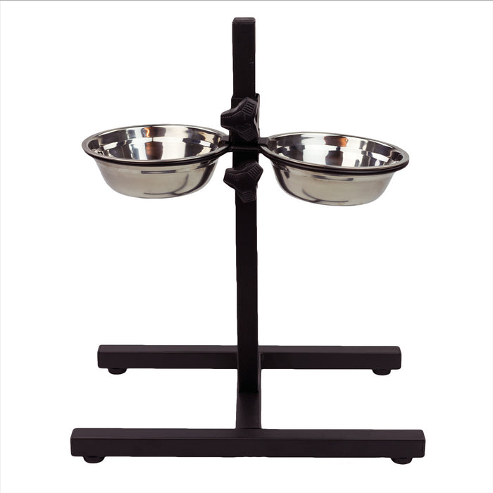 KCT Adjustable Pet Stand with 2 Bowls