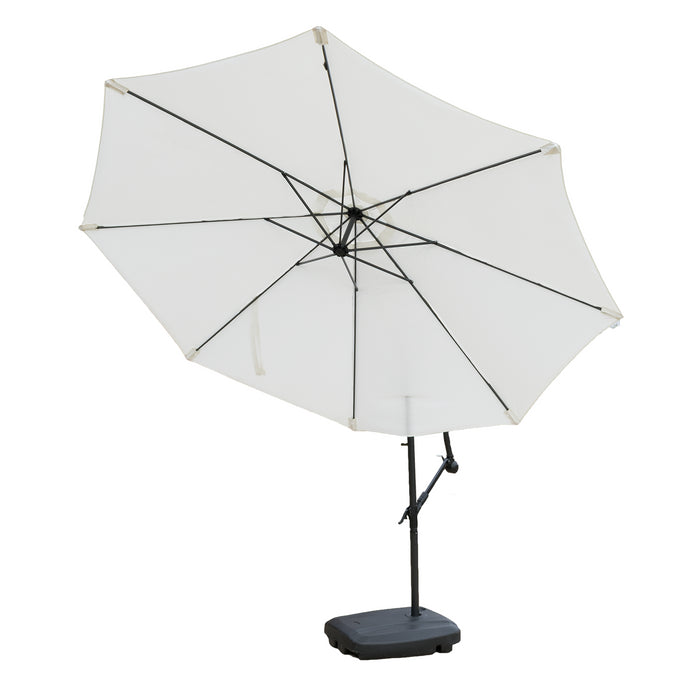 KCT 3m Large Cantilever Garden Parasols with Base