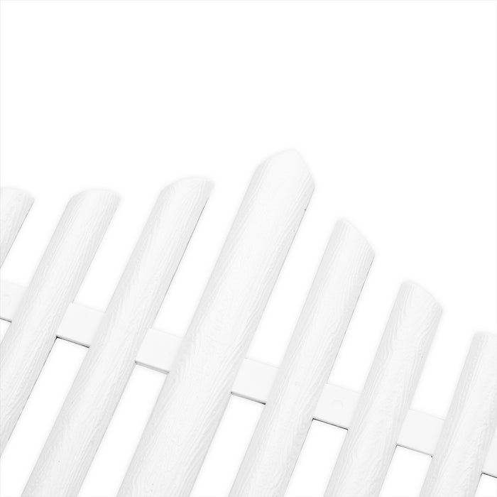 KCT White Picket Fence Garden Border - Pack of 8 panels