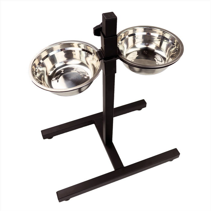 KCT Adjustable Pet Stand with 2 Bowls