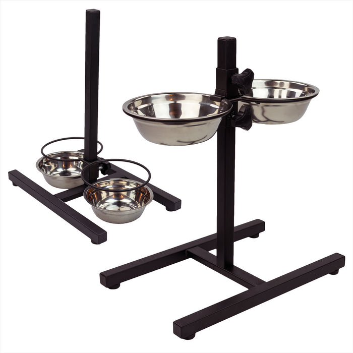 KCT Adjustable Pet Stand with 2 Bowls