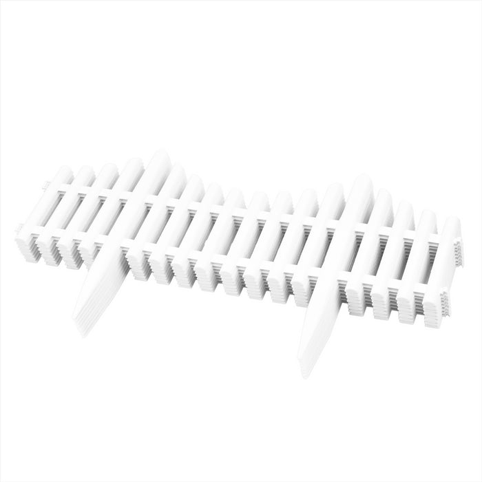 KCT White Picket Fence Garden Border - Pack of 8 panels