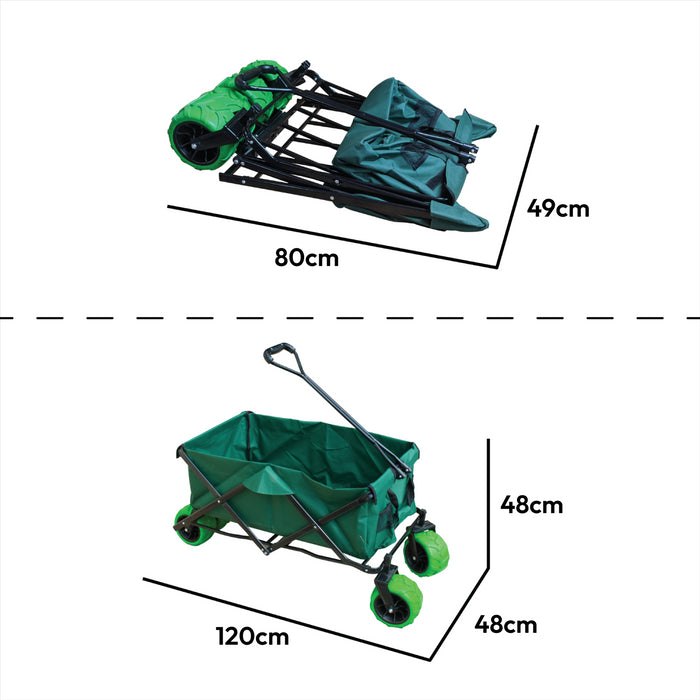 KCT Folding Fishing Trolley Twin Wheel Cart Foldable Portable Storage — KCT  Direct