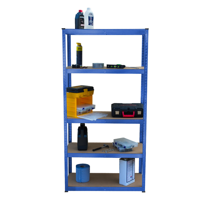 KCT 5 Tier Blue Metal Shelving Unit